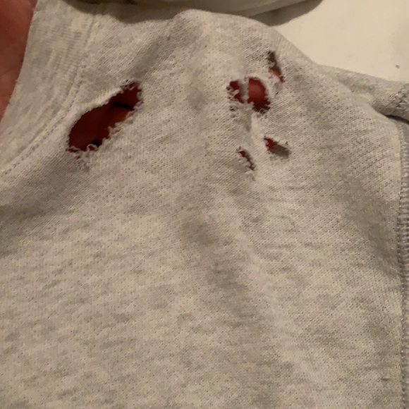 Oversized Cropped Ripped Detailed Sweater - Picture 4 of 6